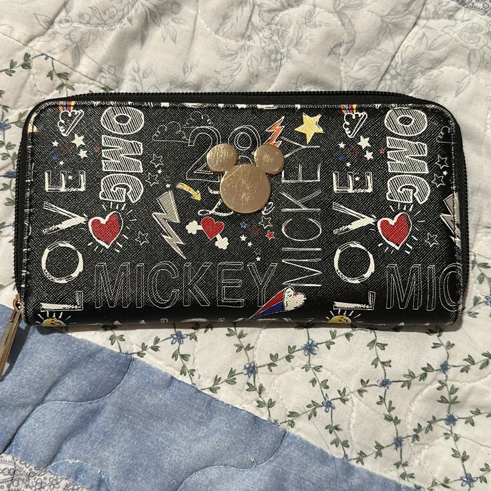 Mickey Mouse Black Wallet
